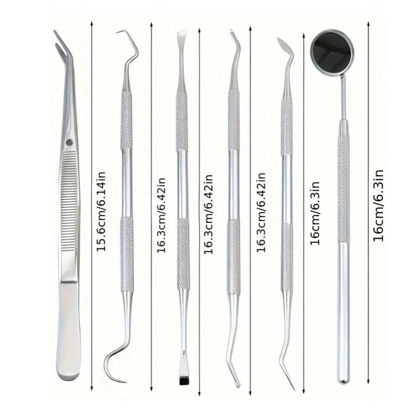 Professional Dental Cleaning Kit Stainless Steel Oral Hygiene Tools, Interdental Cleaners,Toothpicks for Thorough Teeth Cleaning