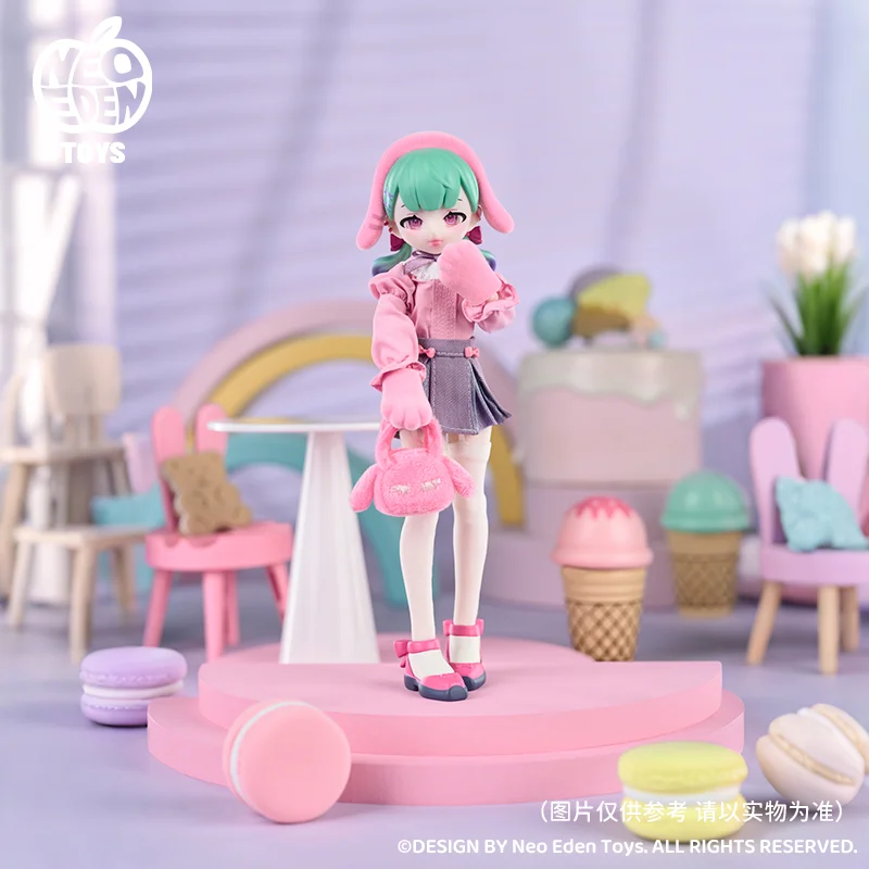 Em estoque cartão de suspensão eve lynna-coelho fofo mjd bonecas figuras ornamentos periféricos boneca de ação coleção de presente