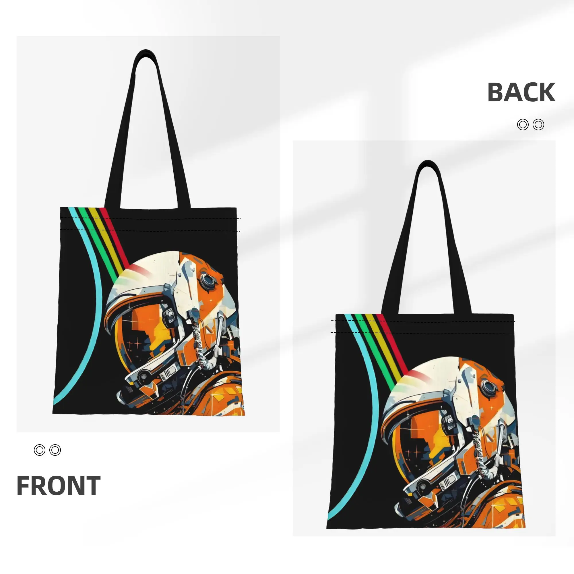 1PC Large Capacity Sci Fi Looter Arc-Raider Loot Extract Canvas Tote Bag Foldable Chic Pattern No Closed Design