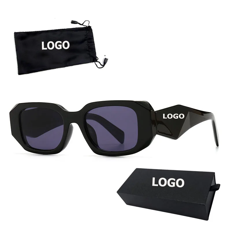 Hot selling：Men Black Y2K Irregular Retro Cat Eye Uv400 Glasses Women Fashion Italy logo Designer Sunglasses