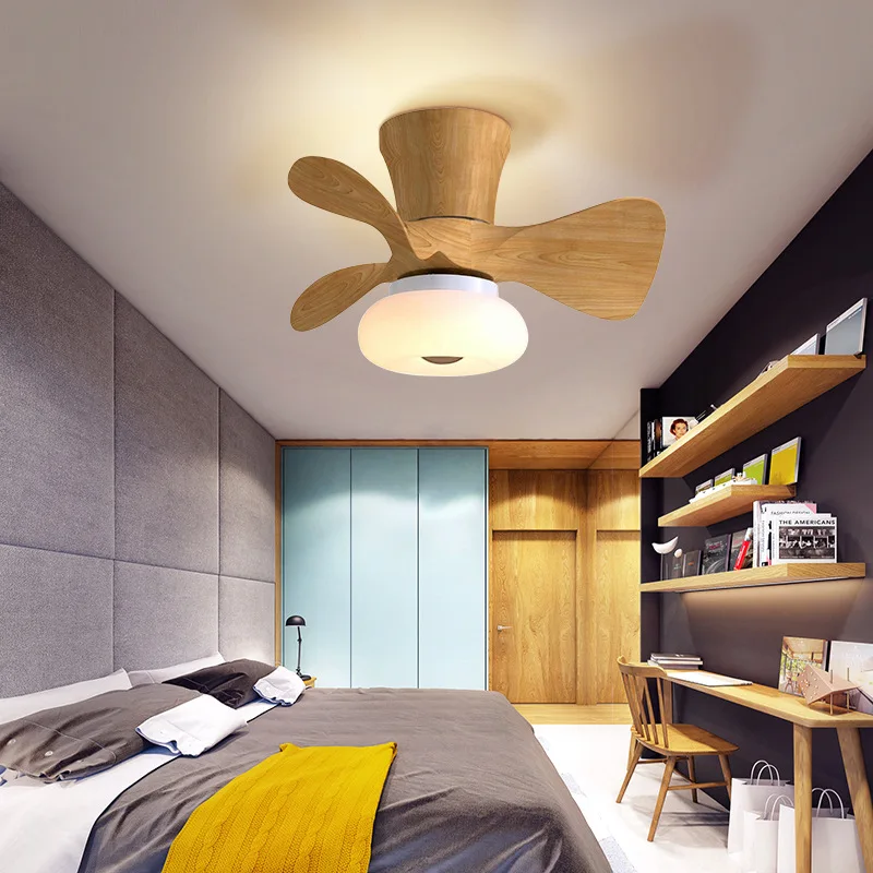 

Modern Home Smart Ceiling Fan Light Dimming Kitchen Bar Children's Bedroom Decor LED Lighting With Remote Control 110V 220V