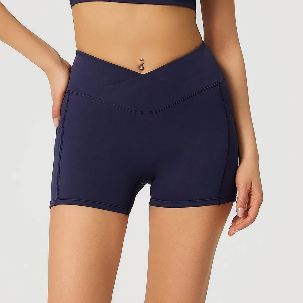 Women Yoga Shorts Fitness Shorts Running Cycling Shorts Breathable Sports Leggings High Waist Summer Fitness Workout Gym Shorts