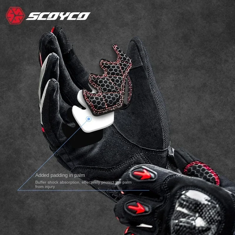 SCOYCO Summer Motorcycle Gloves Spring Cycling Racing Locomotive Anti-drop Breathable Gloves Men's and Women's Gear