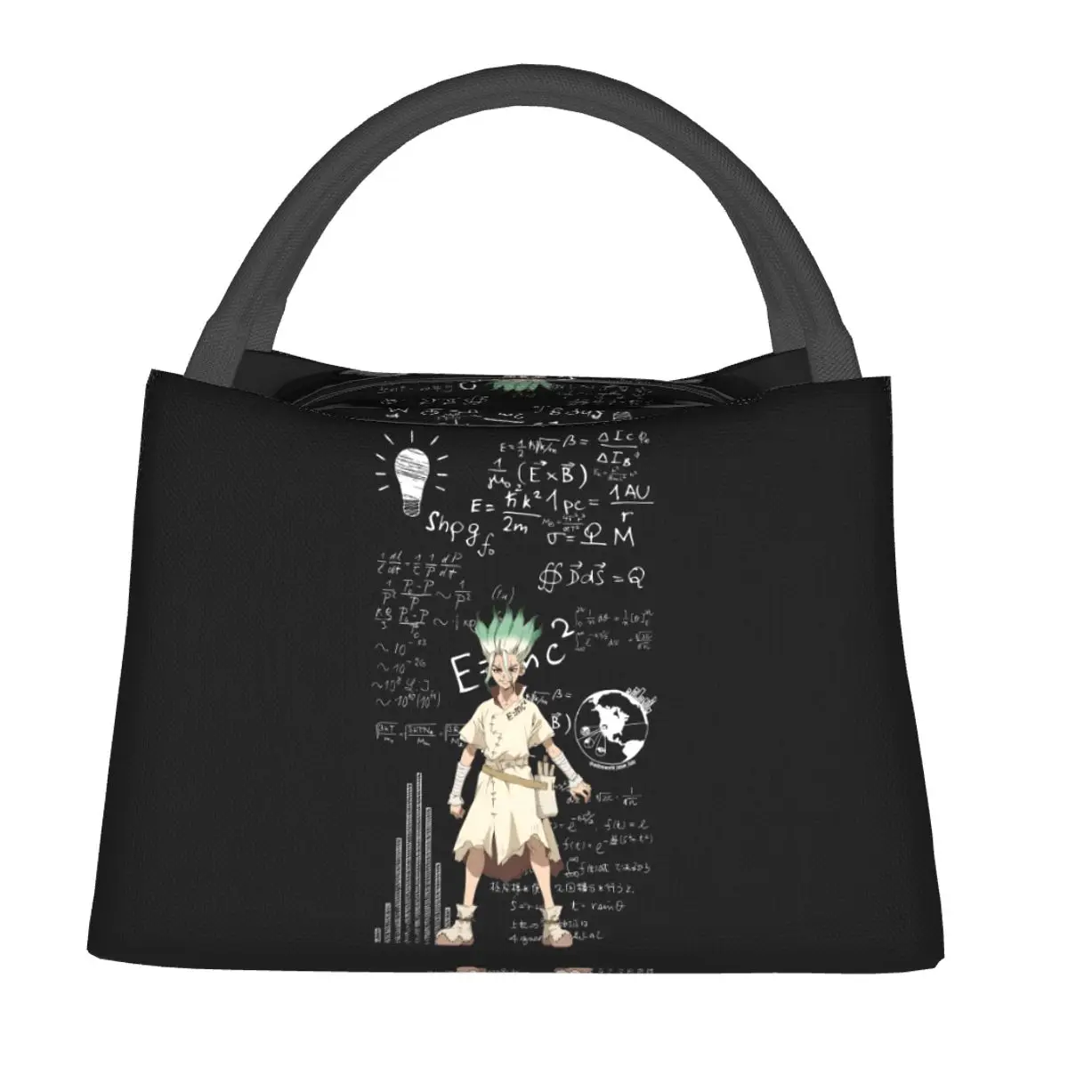

Senku Ishigami Dr Stone Apan Anime Insulated Lunch Bag for Women Kids Portable Food Boxes Thermal Lunch Box Tote