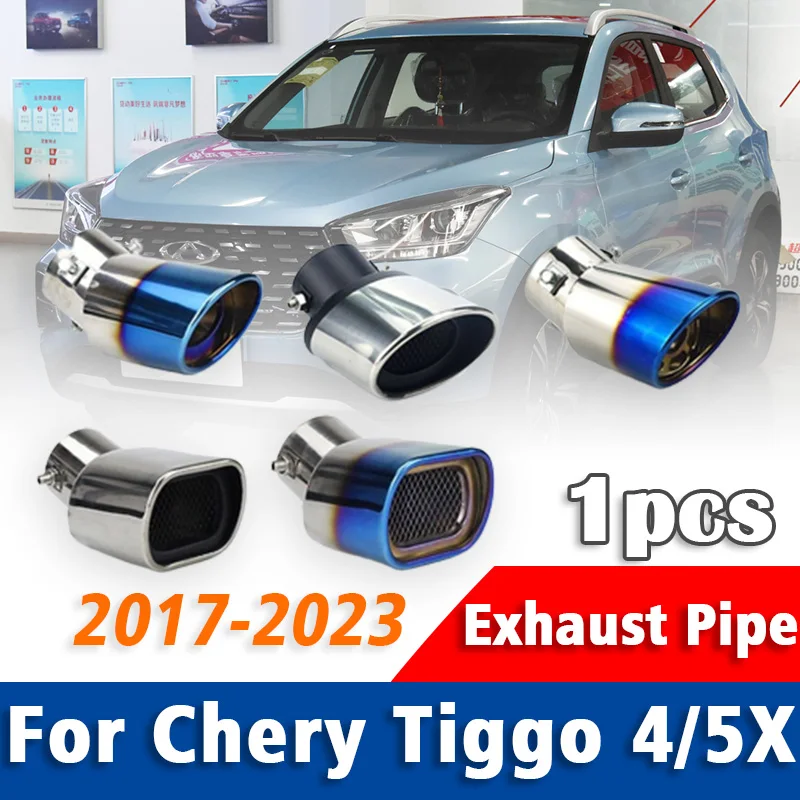 For Chery Tiggo 4 5X 2017 2018 2019 2020 2021-2023 1Pcs Stainless Steel Exhaust Pipe Muffler Tailpipe Muffler Tip Accessories