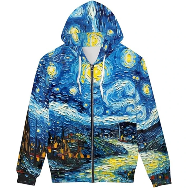 USA Flag Men's Zip Up Hoodies Autumn Fashion Skull 3D Printed Street Hip Hop Hooded Sweatshirts Long Sleeve Oversized Pullovers — zdjęcie 7