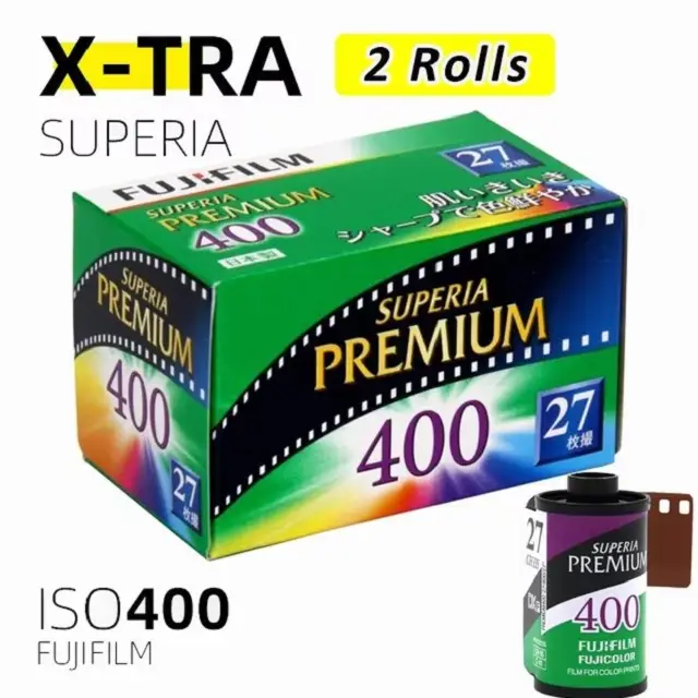 1/2/3 رول فوجيفيلم سوبريا بريميوم X-TRA 400 لون 35mm فيلم 36 تعريض لكاميرا فورمات 135 - تاريخ انتهاء الصلاحية: 2027 - 3