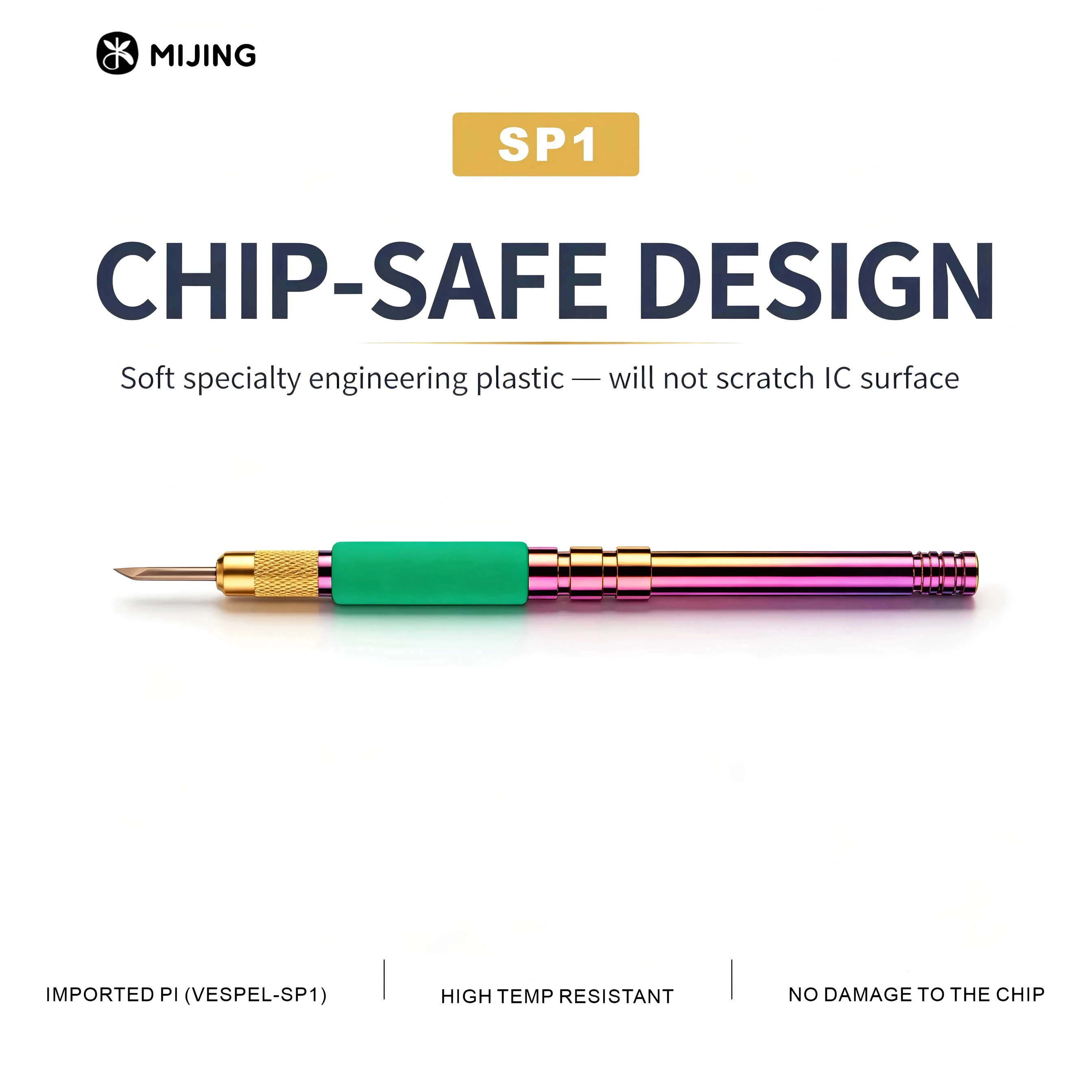 MIJING SP1 Chip Glue Revomal Blade Detachable Blade Temperature Resistance Cleans Black Glue Without Damaging Chip PCB Pad Tool