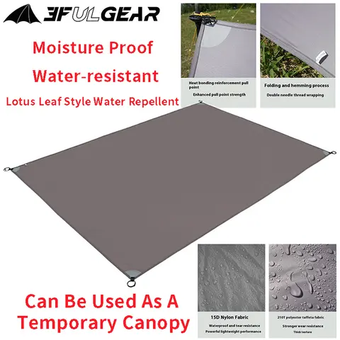 3F UL GEAR nouveau tissu de sol Tanggula résistant à l'humidité, imperméable léger Portable Protection de stockage fond de tente liaison à chaud