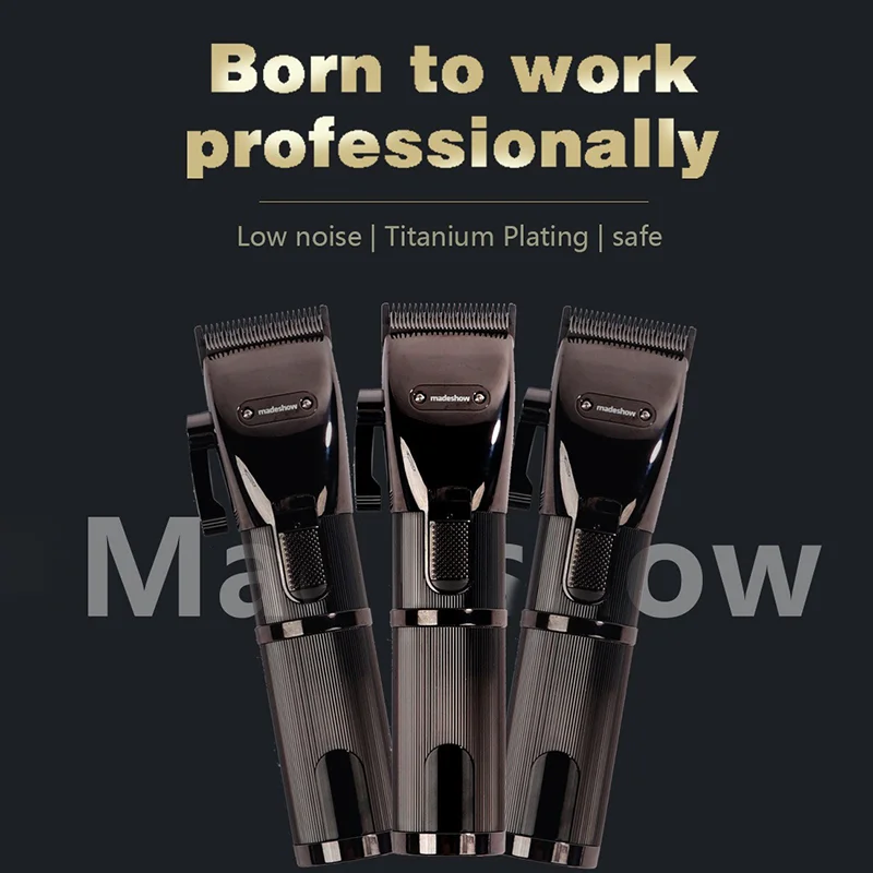 New Men's Professional Madeshow M5 Hair Clipper M6 Trimmer Barber 0mm Baldhead Clippers Hair Cutting Machine Cut T Blade 7000RPM