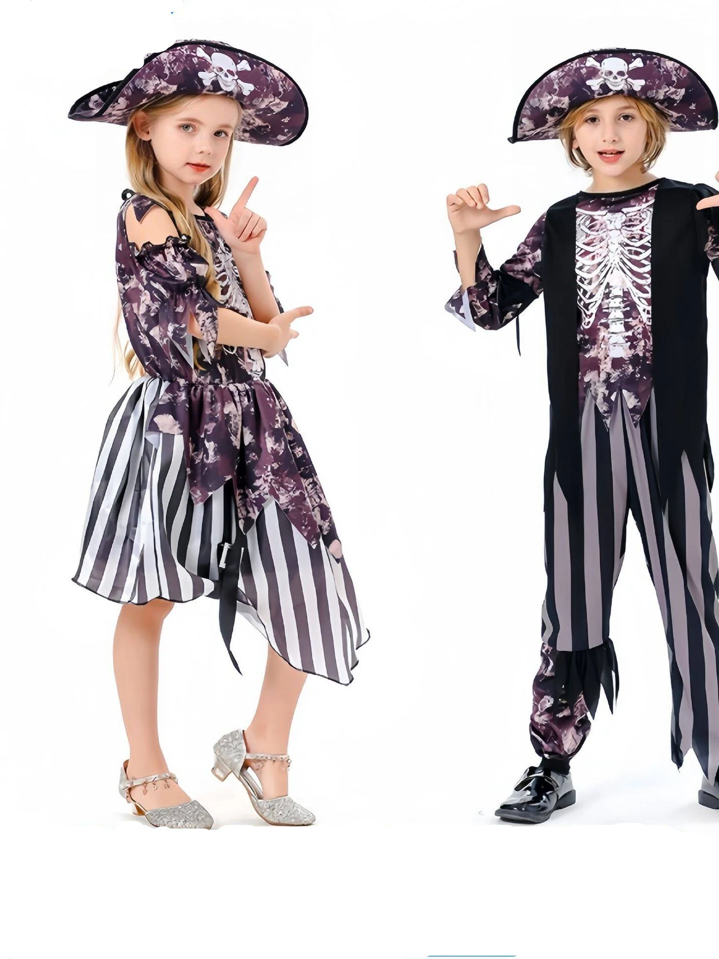 

Caribbean Pirate Girl's Dr Boy's Role-plang Outfit for loween Cross-border Fsy Dance Par Costume