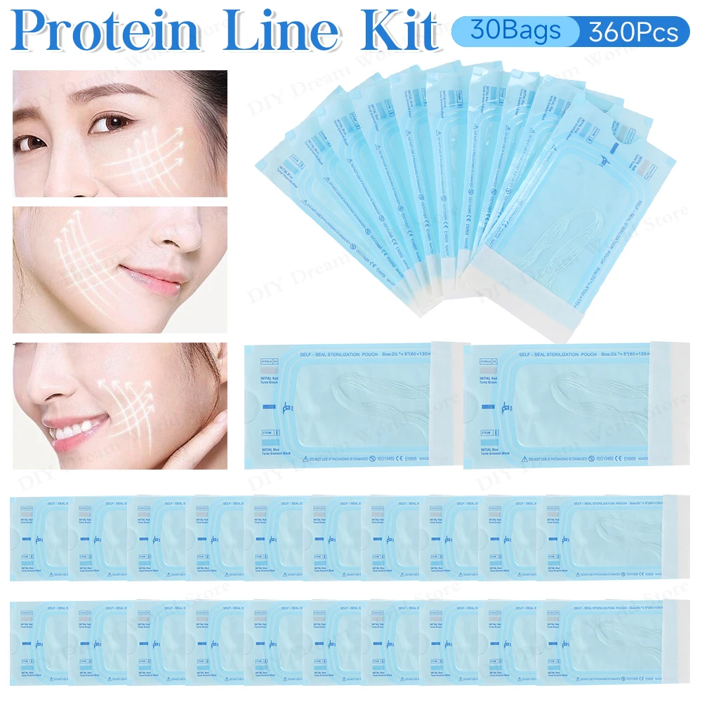 Anti-wrinkle Gold Protein Line Absorbable Firming Anti-Aging Fade Fine Line No Needle Collagen Face Lifting Thread Wrinkle Remov