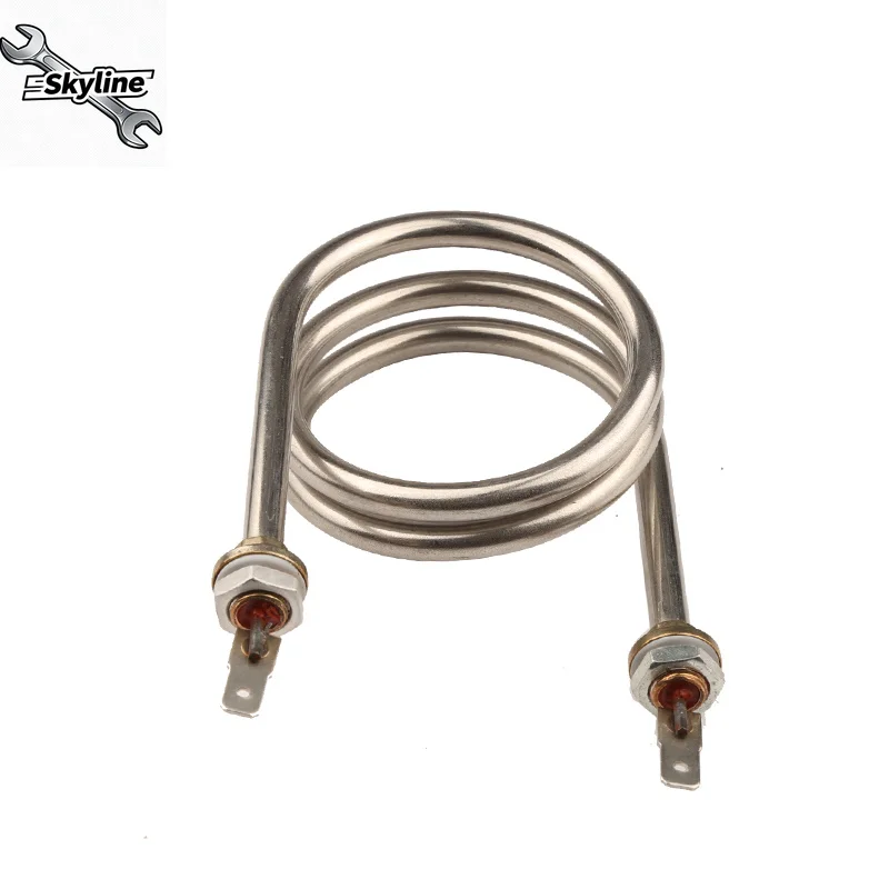 700W Electroplating Round Water Boil 3 Coil Stainless Steel Heater - Hexagon Head Screw Heating Element for Steaming Charter