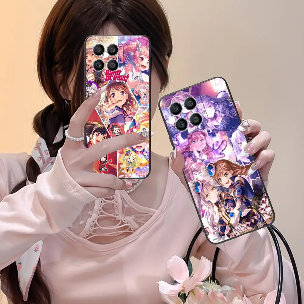 

BanG Dream Fashion Mobile Phone Case for Honor 90 80 70 60 50 30 20 10 9 8 7 Pro S SE Lite 5G Black Smartphone Cellphones Cover