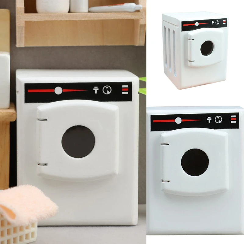 

1/12 Simulation Drum Washing Machine Model Dollhouse Furniture Decoration Dolls House Scene Decor Accessories