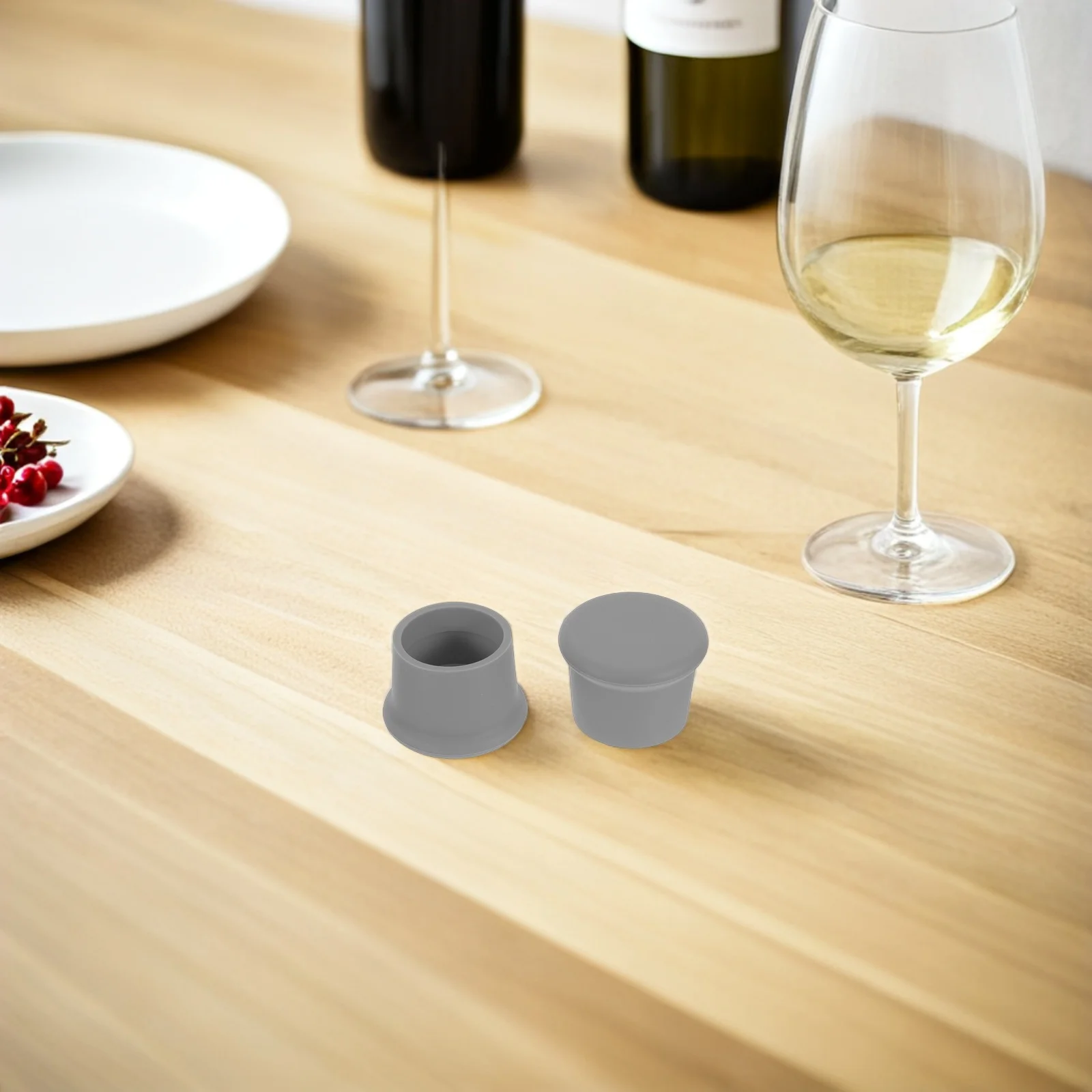 

10pcs Silicone Wine Stopper Reusable Bottle Sealer For Sparkling Wine Beer Storage Round Cork Replacement Holiday