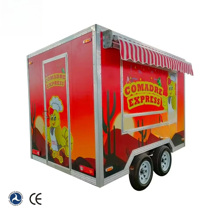 Mobile Dining Car Camper Coffee Beverage Car Food Vending Car Commercial Retro Simple Meal Snack Food Trailer