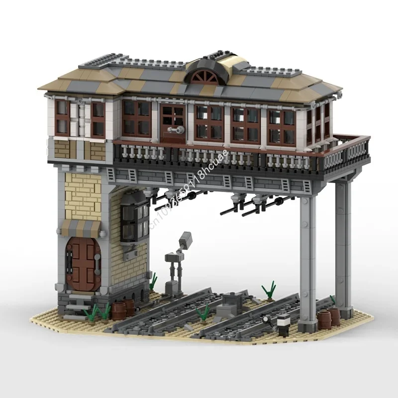 2229 Uds. Torre de interruptor MOC modelo entrenado arquitectura de bloques de construcción montar regalos de navidad DIY juguete Idea ladrillo niños cumpleaños