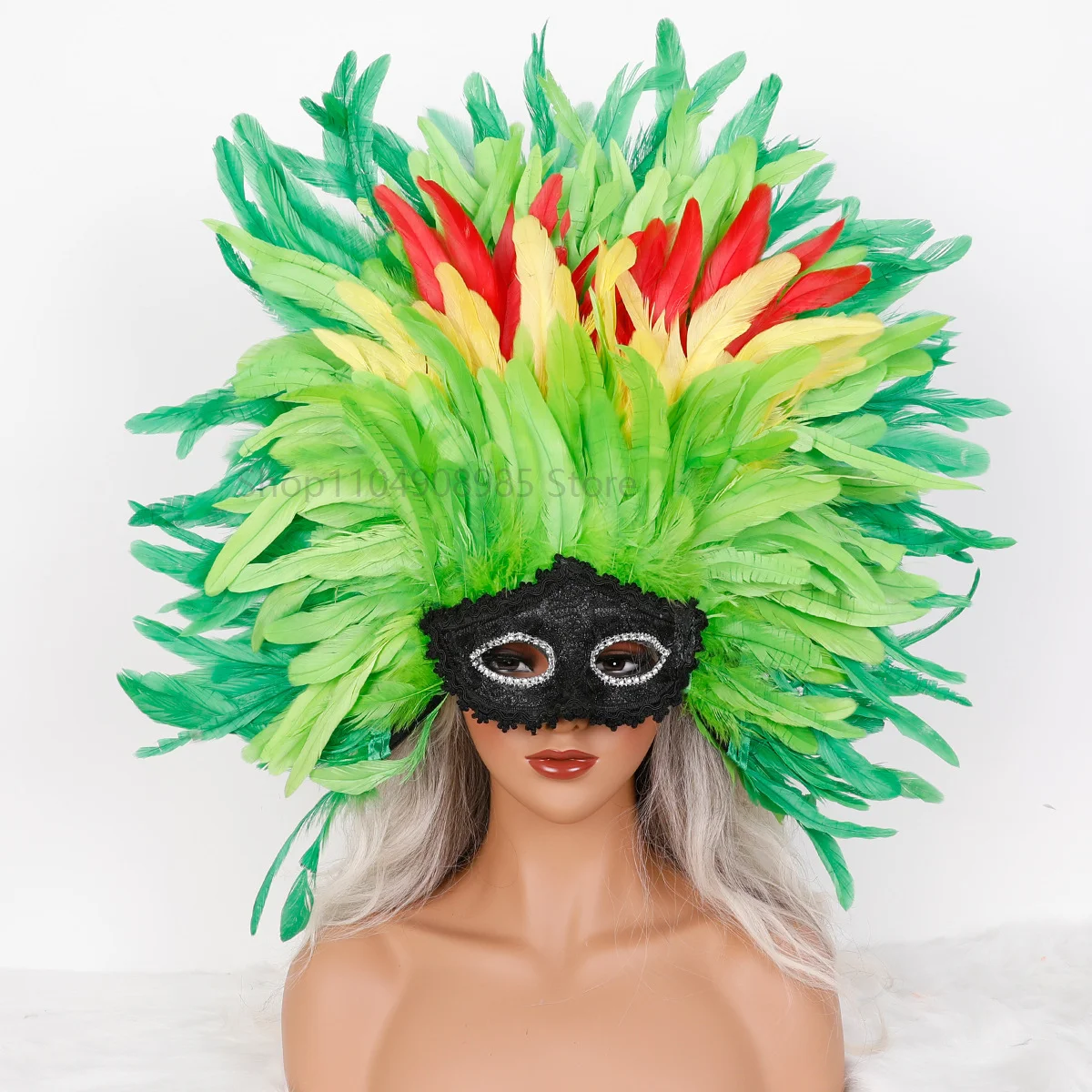 Multiple Styles High-end Feather Half Face Mask Removable Carnival Night Role Playing Props Graduation Party Role Playing 6