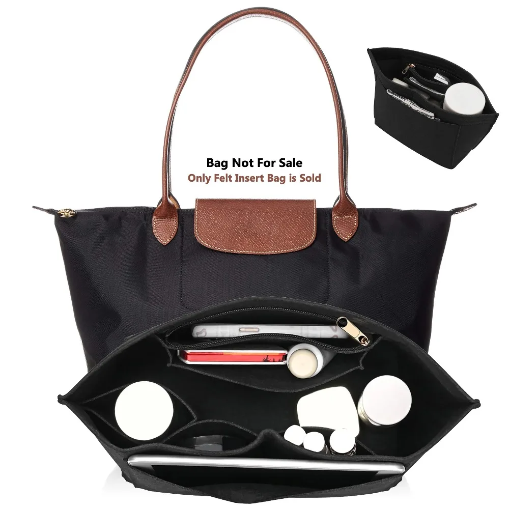 Universal Purse Organization Liner - Padded Felt Handbag Insert Used for Tote Bags Travel Storage & Interior Protection