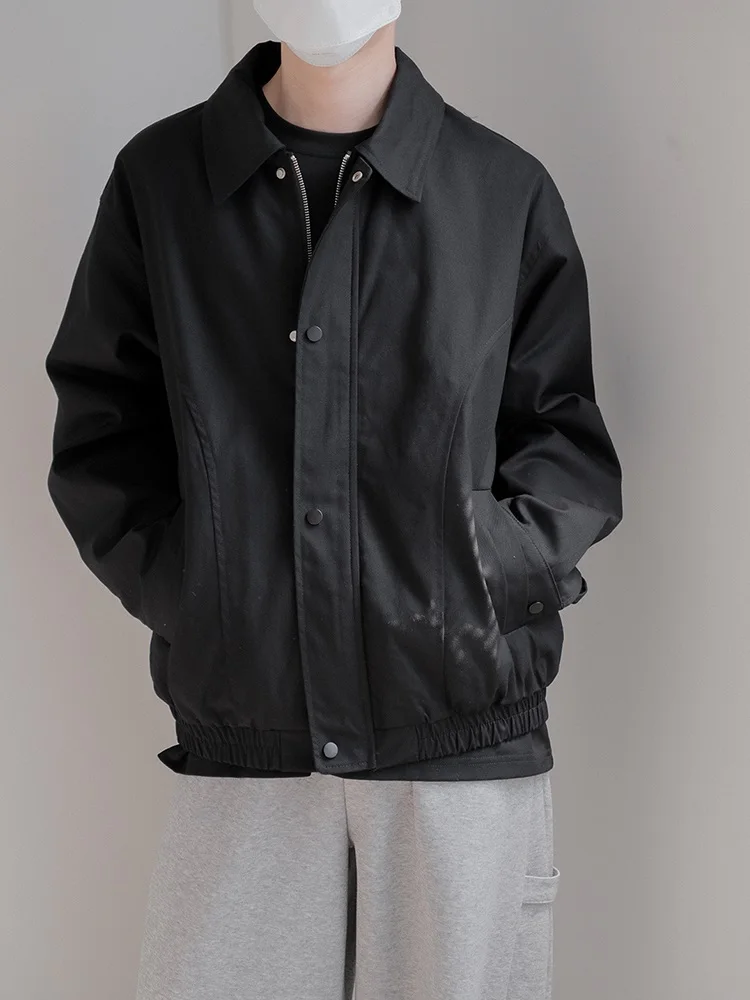 

Мужская повседневная свободная куртка-жакет для работы, весна-осень, цветная, с воротником, универсальная, простая, стильная