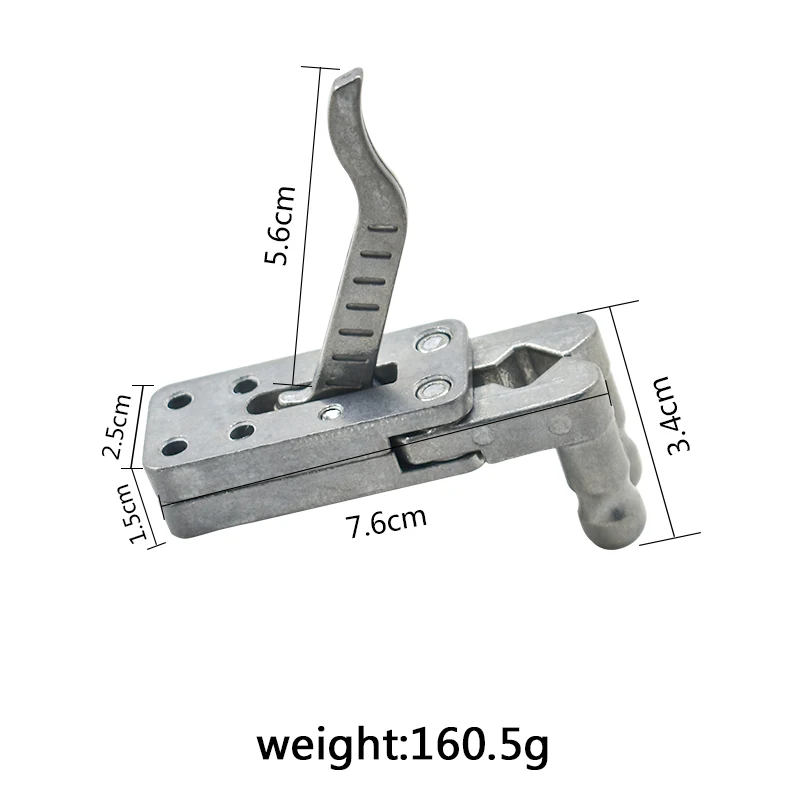 Alloy Slingshot Release Device with Mechanical Lever Trigger & Rectangular Base for DIY Outdoor Practice & Precision Sports