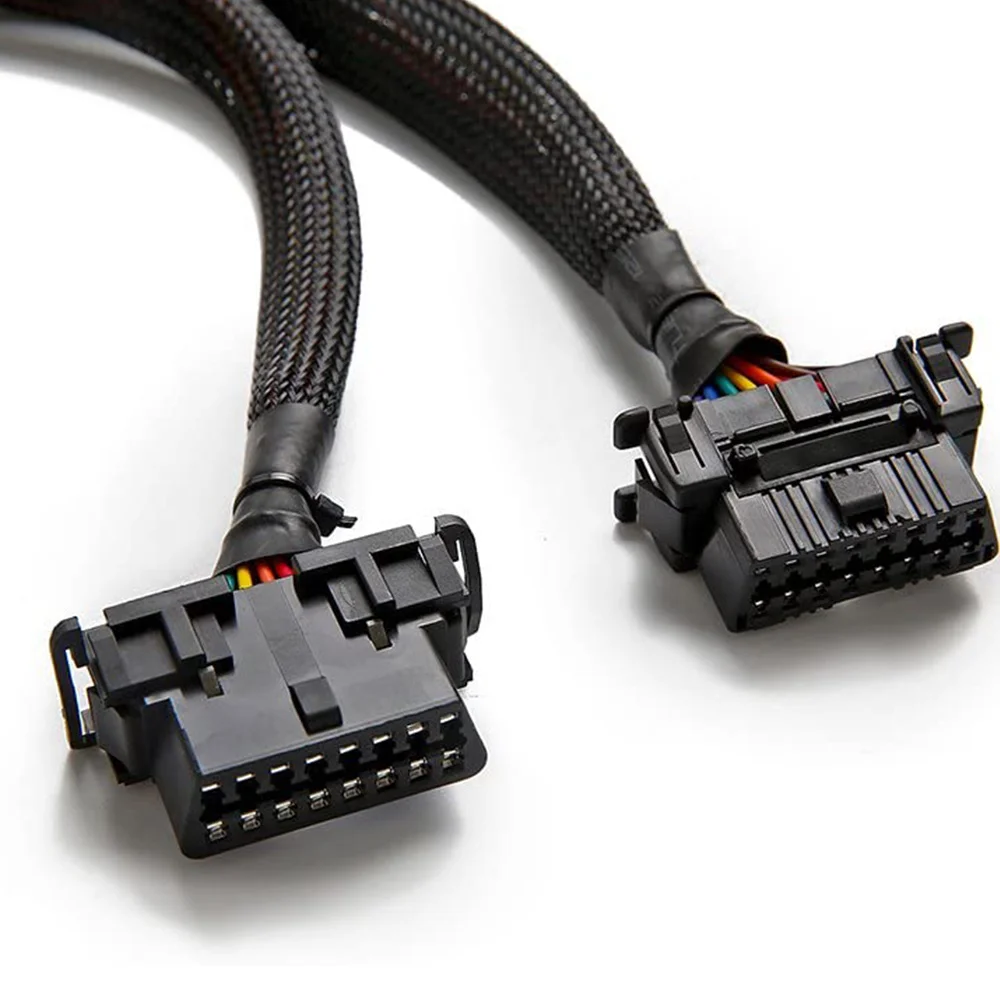 

A92Z OBD2 Splitter 16 Pin OBD II Splitter Extension 1X Male And 2X Female Extension Cable Adapter (1FT/30CM) (1Pack)