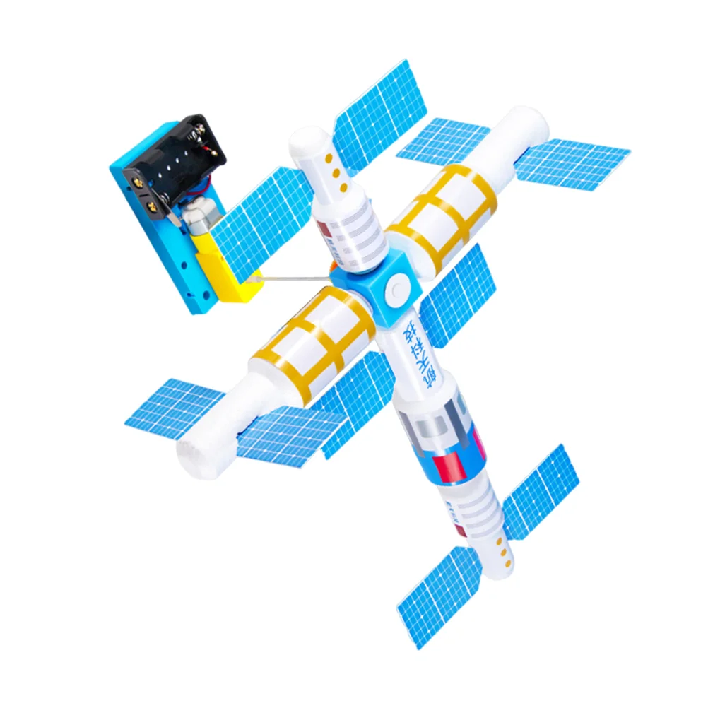 Model DIY Assembly Toys Manual Artificial Satellite Building Plastic Roacket Kids Handmade Child