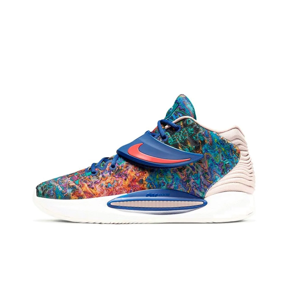 Nike KD 14 Basketball Shoes Unisex Low Top Blue/Pink/Multicolor CZ0170-400