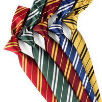 Preppy Chic Uniform Neckties Polyester Red Striped Tie Cosplay Girls Boys Student Lazy-tie School Cravat Fans Gift Halloween Tie
