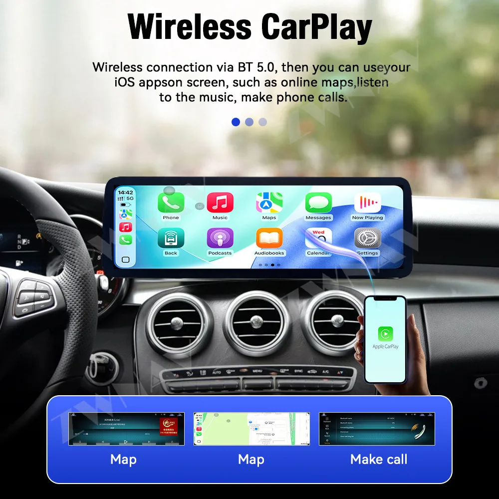 LINUX Car Player Head Unit For Mercedes-Benz C-Class/V-Class /X-Class /GLC  GPS Navi Steering Wheel Control Car Interior Upgrade