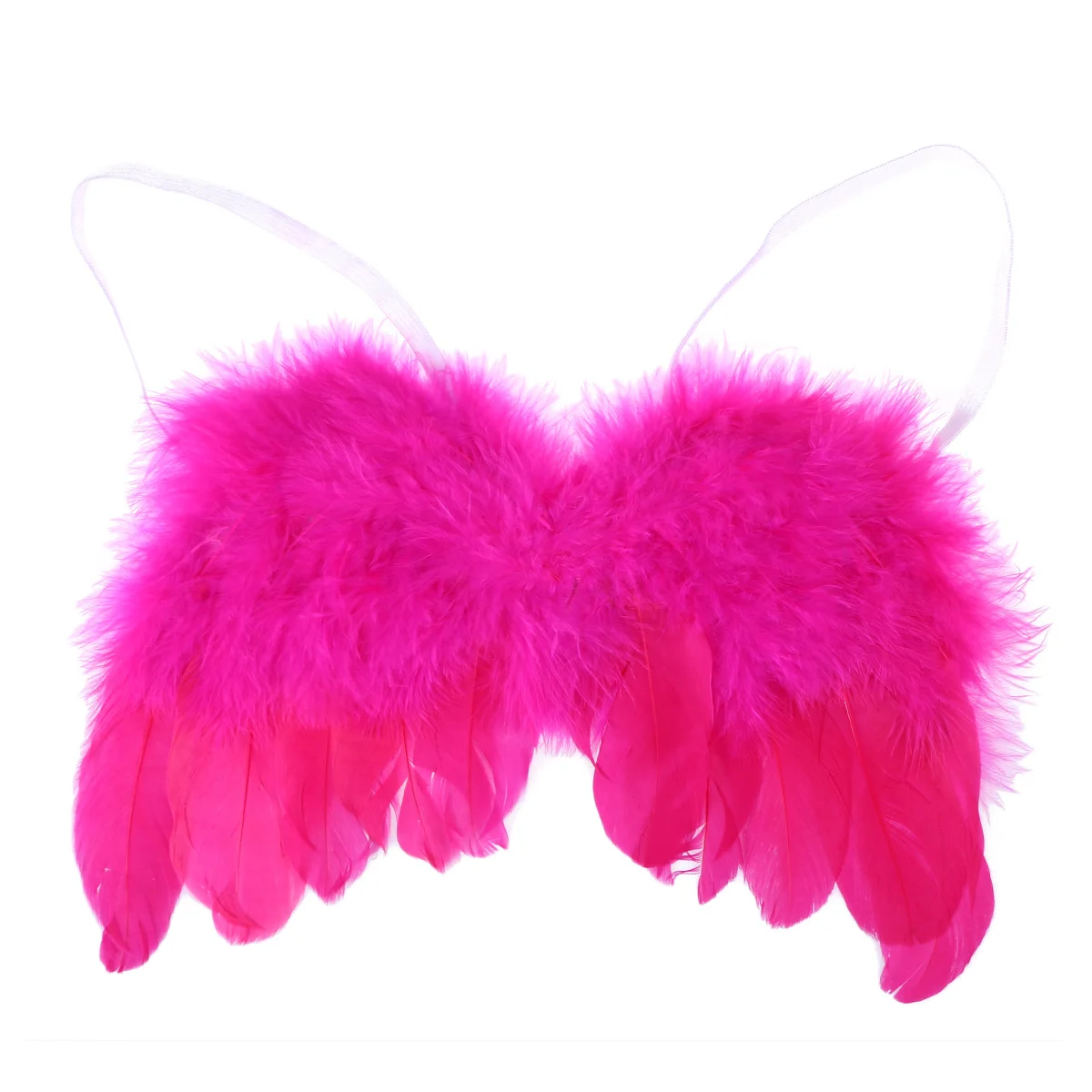 Różowe Anielskie Skrzydła Rekwizyt do Zdjęć Niemowlęcych Naturalne Skrzydła Ubranka do Zdjęć na Baby Shower Urodziny