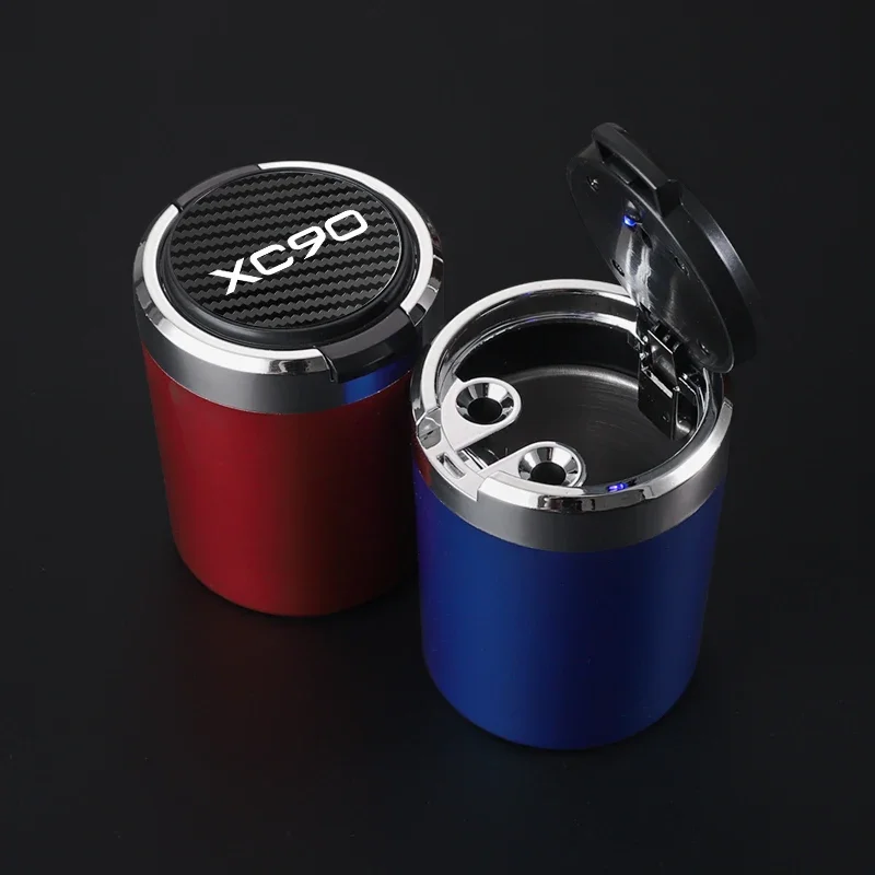 Portable car ashtray with LED light detachable car ashtray for VOLVO xc90 CAR WITH LOGO Accessories