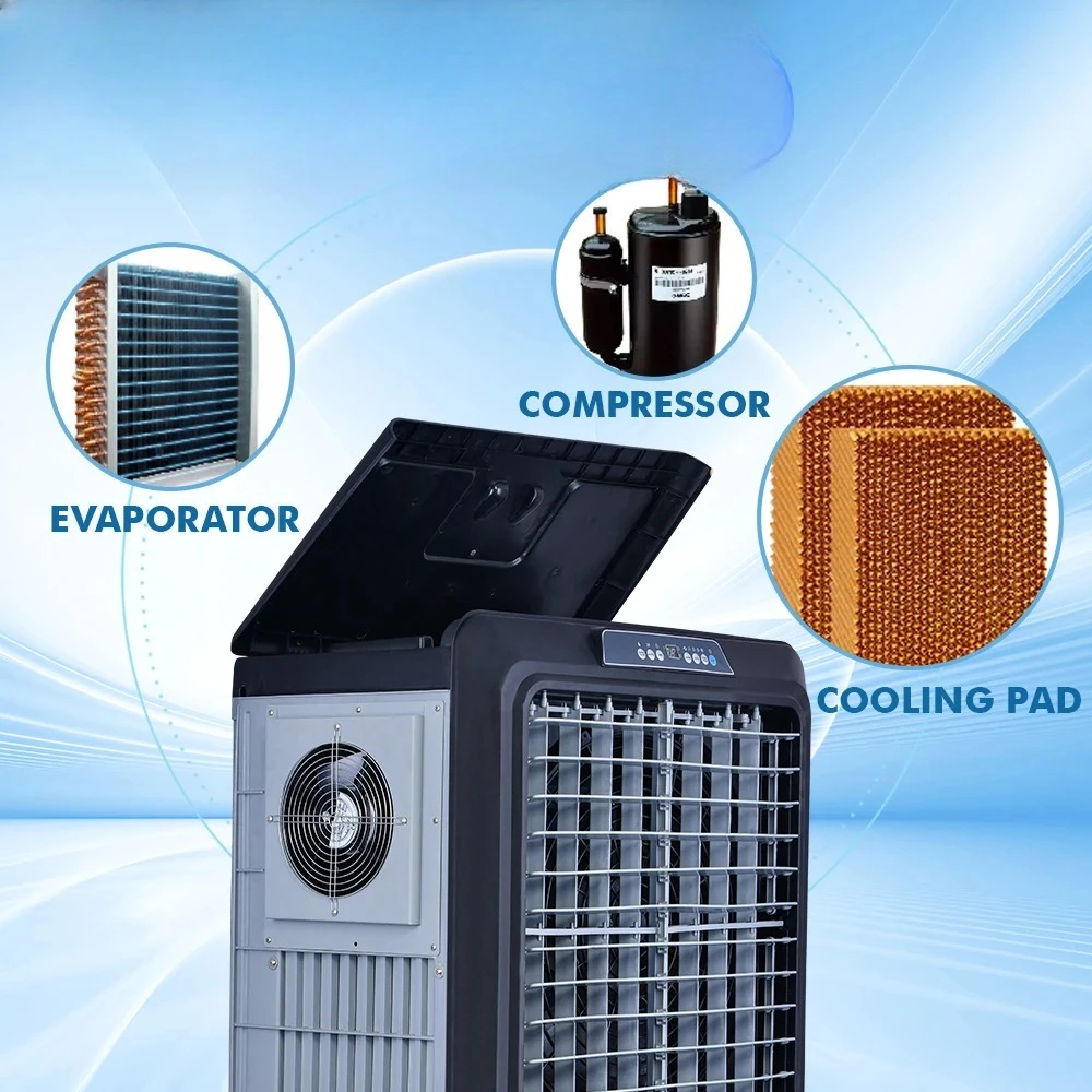 

Industrial Compressor Evaporator Fan, Water Air Cooler Stand, Commercial Cooling System Equipment