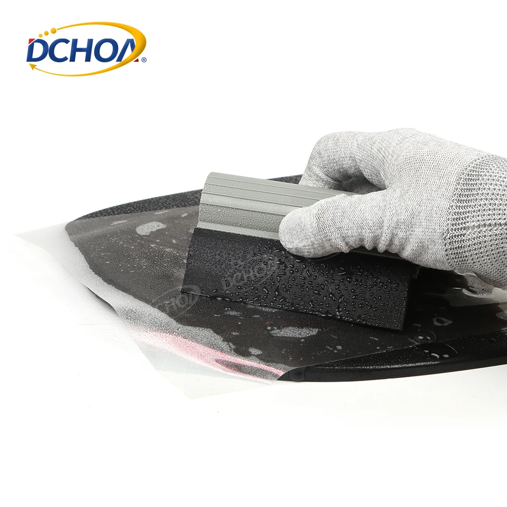 DCHOA 4 Inch Carbon Fiber Rubber Squeegee Water Wiper for Car Cleaning Detailing Tool Household Bathroom Glass Shower Tool