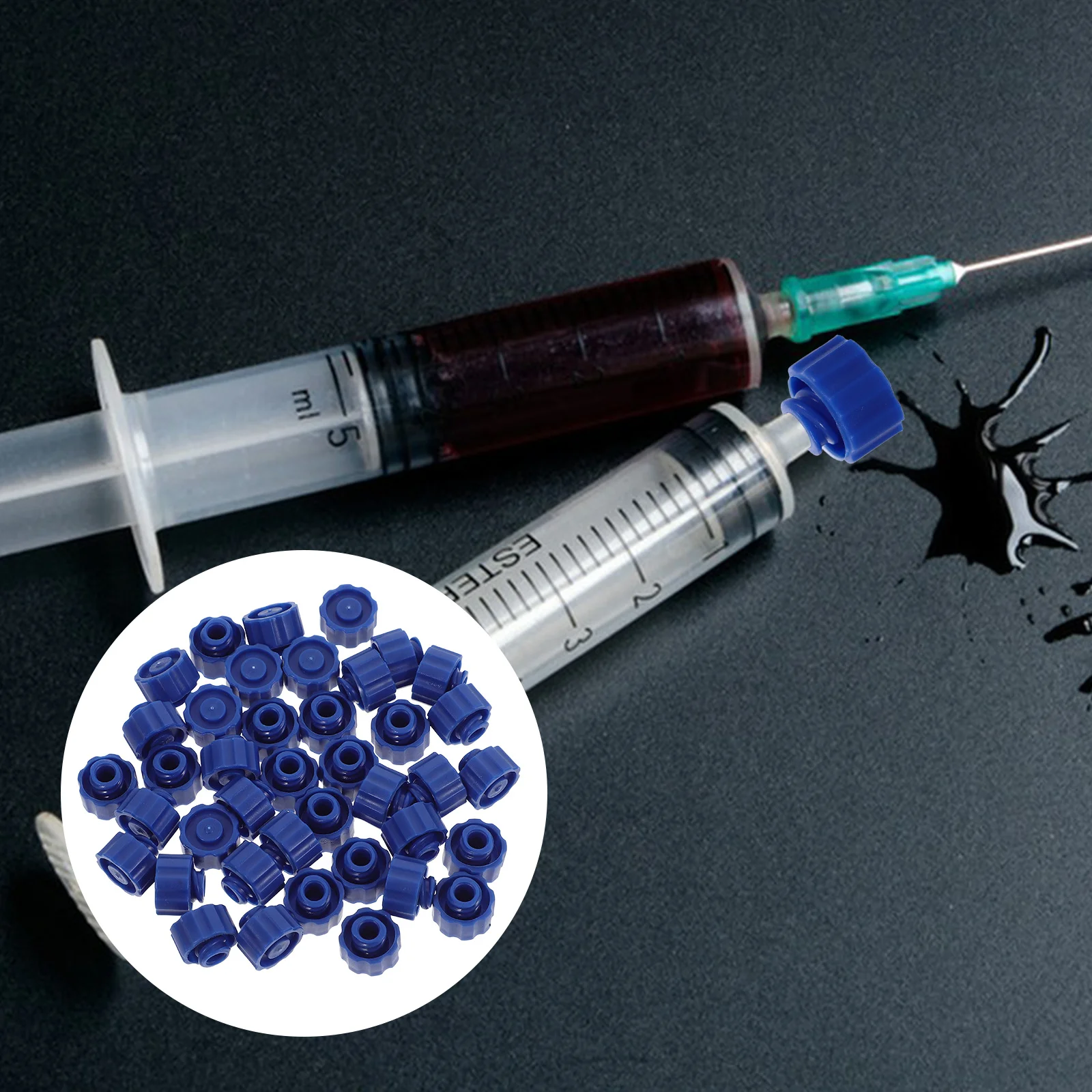 

40 Pcs Glue Valve Head Plug Bearing Grease Butterfly Needles Tattoo Applicator Bottle