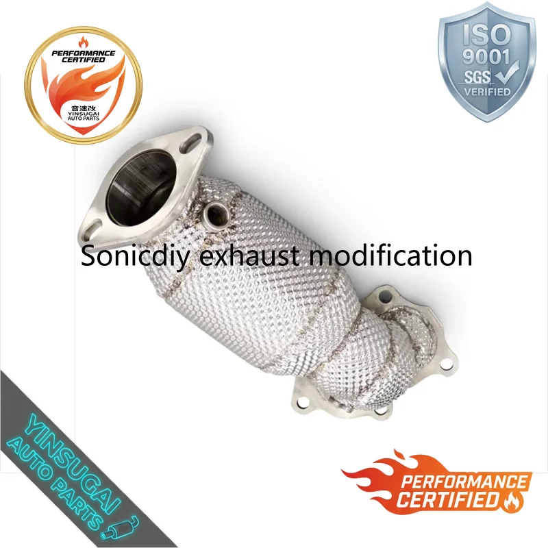 High Flow Exhaust System Catalytic Converter Downpipe For Hyundai Rohens Coupe 2.0T 2009-2015 Upgrade Racing Exhaust Wholesale