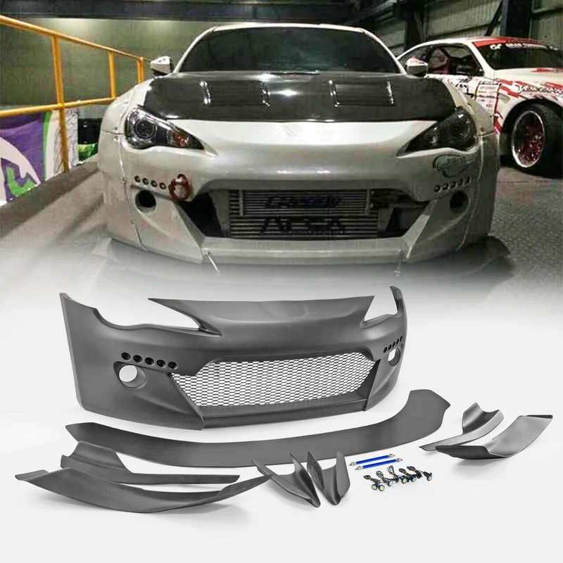 

For BRZ/FT86/GT86/FRS RB Ver 2 Front Bumper with Lip & Canards - Exterior Styling Accessory, Front End Mod Kit