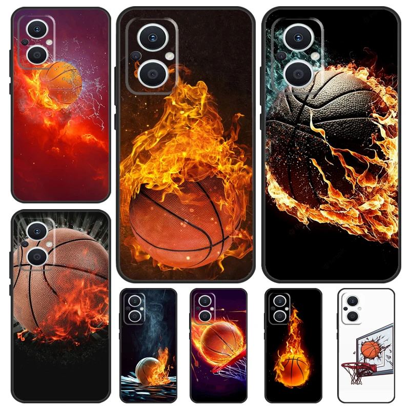 Basketball On Fire Case For OPPO Find X6 Pro X3 X2 Neo X5 Lite OPPO Reno 6 Lite 4 5 7 8 10 8T 5Z 2Z 4Z Coque