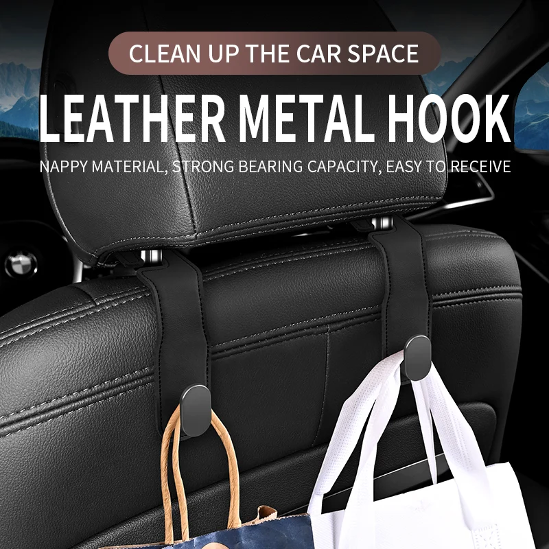 Car mounted hook car seat back storage rear multifunctional storage hanging bag small hook car interior accessories