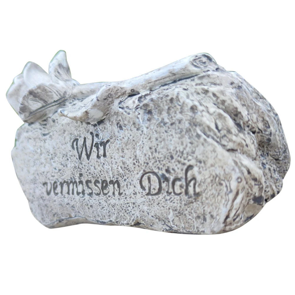 

Decorations Gray Rose Deceased Relatives Mourning Prop Resin Memorial Tombstone