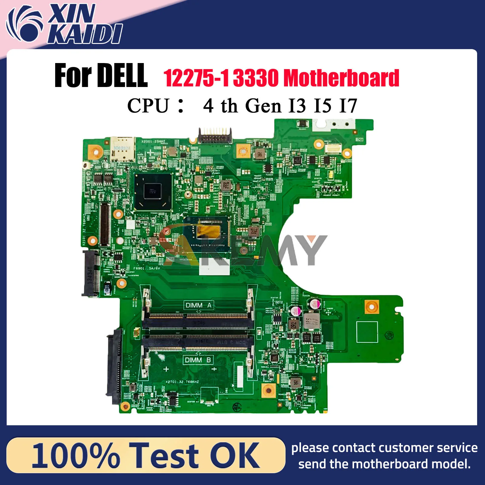 

Материнская плата для ноутбука Dell Latitude 3330, 12275-1 с процессором DDR3 CN-02D6MM 0FC2X0 0W29HP W29HP, 100% протестировано, ОК
