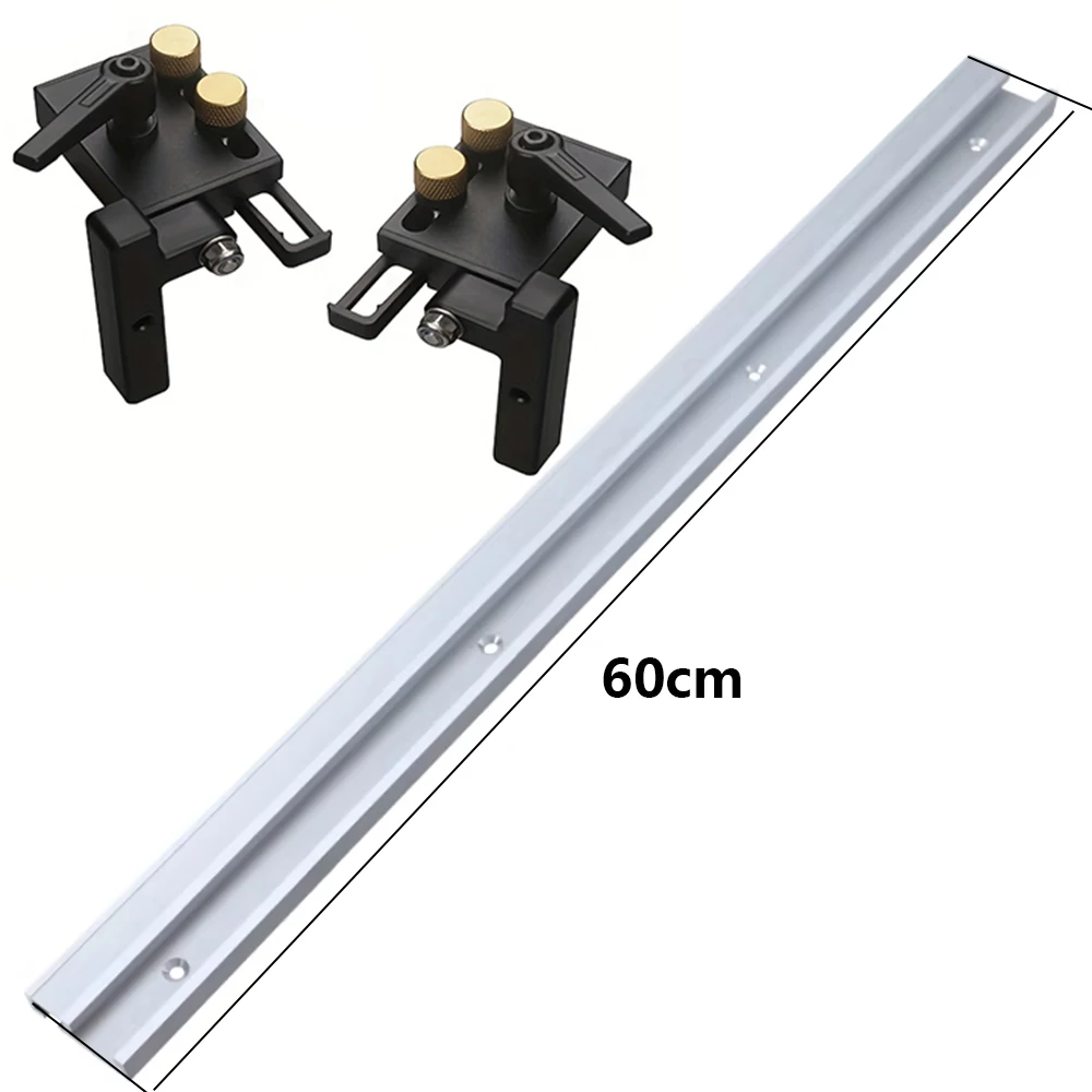 3Pc/Set Miter Track + Flip Track Stop,Left Right Miter Track Stop Accurate Locator Woodworking Positioning Limiter Slot Stoppers