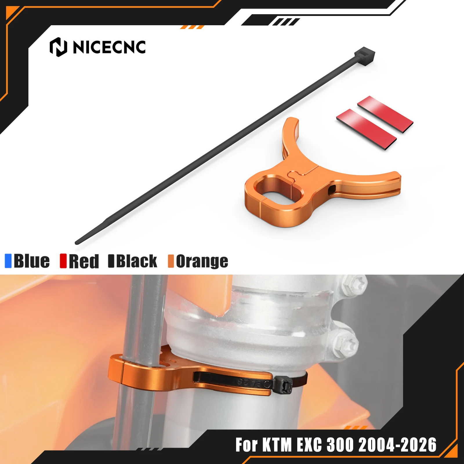 NICECNC For KTM EXC 300 EXCF 350 SX 125 SXF 450 XCF 350 XCW XC XCF-W XWF Front Brake Hose Line Guide Clamp 690 Enduro R SMC R