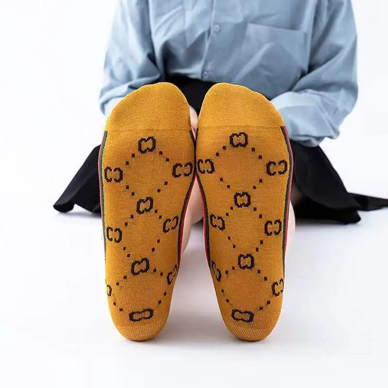 5 Pairs Of Womens Slass Filament Fiber Spring And Summer Thin Transparent Leopard Socks Polyester Sock Sole