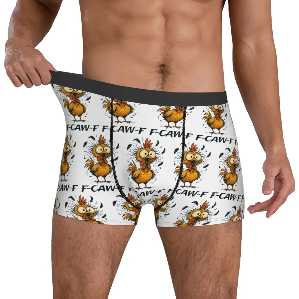 

Забавные шорты F-Caw-F с курицей и птицей, нижнее белье, качественные мужские трусы большого размера с принтом на багажнике