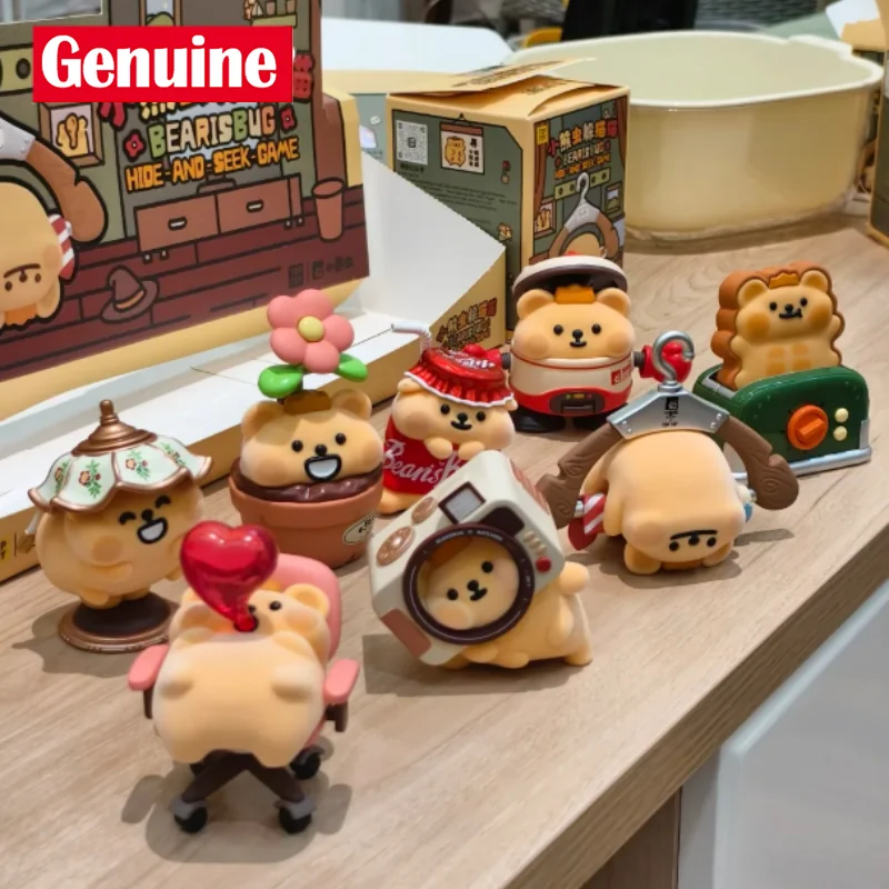 Toptoy Bearis Bug Hide And Seek Game Series Blind Box Caixa Caja Dolls Подарок на день рождения Аниме Фигурки Игрушки