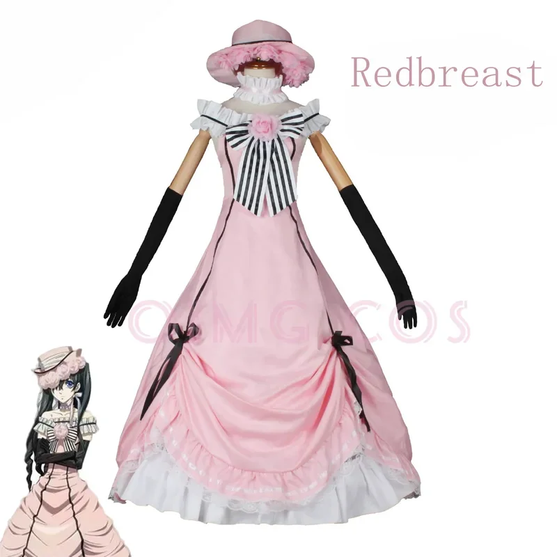 Black Butler Ciel Phantomhive Robin dress cosplay Japanese anime Carnival party uniform