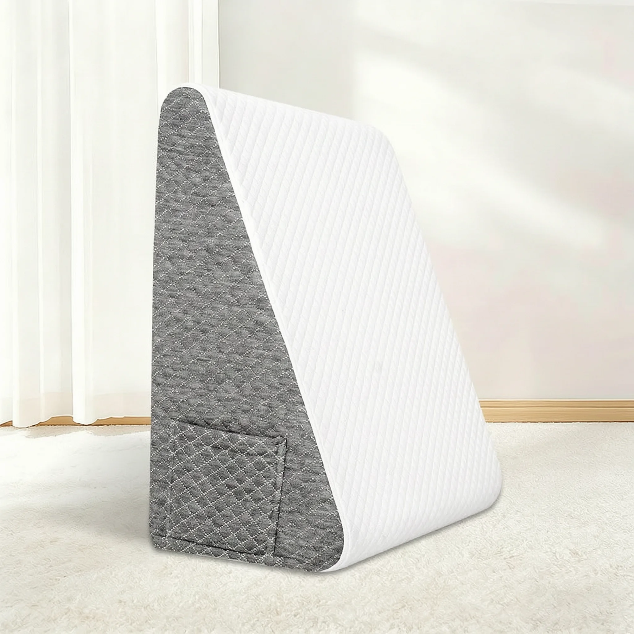 Bed Backrest Pillow Wedge Pillow Acid Reflux Triangle Sofa Lumbar Support