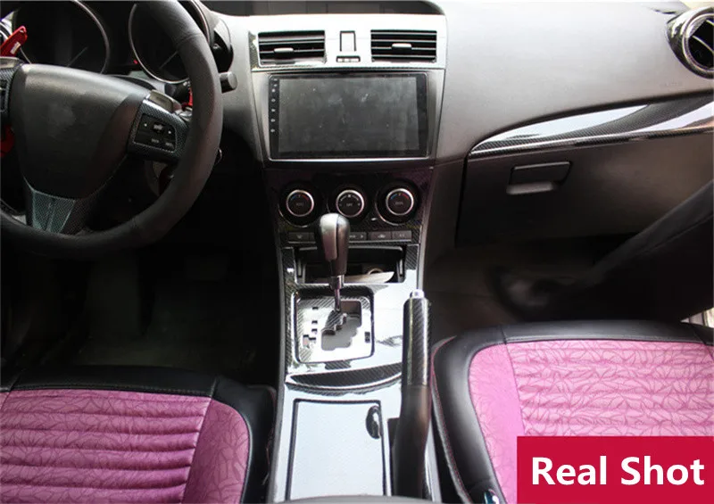Carbon Fiber Printed Interior Styling Door Handle Window Control Gear Panel Sticker Cover for Mazda 3 2011 2012 2013 2014 2015